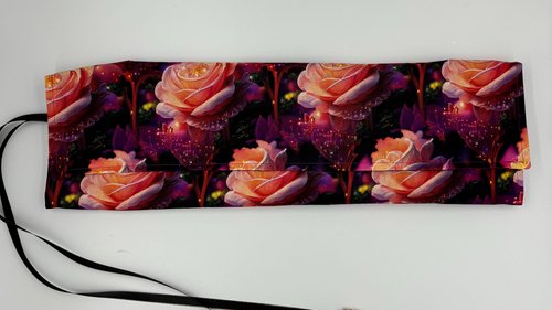 Reversible Silk Lined Tarot Wrap/ Rose Tarot Wrap / Tarot Supplies / Tarot Deck Storage / Tarot Cloth / Tarot Supplies / Altar