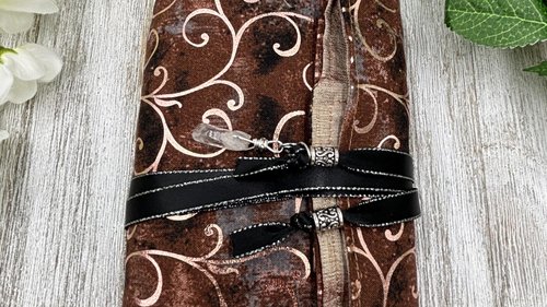 Reversible Silk Lined Tarot Wrap/ Swirls Tarot Wrap / Tarot Supplies / Tarot Deck Storage / Tarot Cloth / Tarot Supplies / Altar