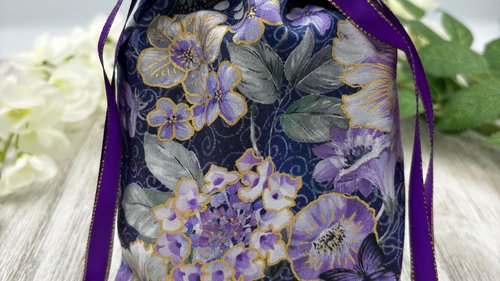 Floral Butterfly Tarot Bag/ Custom Tarot Pouch/ Keepsake Bag / Drawstring Bag / Oracle Bag / Crystal Bag / Tarot Pouch / Cosmetic Bag