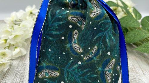 Firefly Tarot Bag/ Custom Tarot Pouch/ Keepsake Bag / Drawstring Bag / Oracle Bag / Crystal Bag / Tarot Pouch / Cosmetic Bag