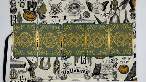 Reversible Cotton Lined Tarot Wrap/ HalloweenTarot Wrap / Tarot Supplies / Tarot Deck Storage / Tarot Cloth / Tarot Supplies / Altar