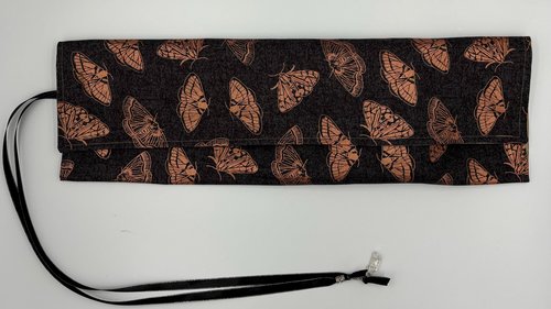 Reversible Silk Lined Tarot Wrap/ Moth Tarot Wrap / Tarot Supplies / Tarot Deck Storage / Tarot Cloth / Tarot Supplies / Altar
