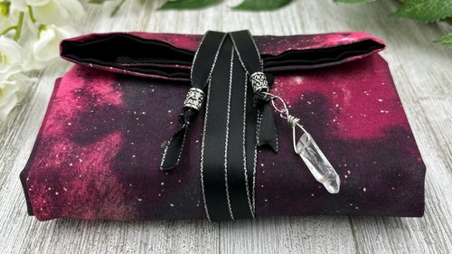 Reversible Cotton Lined Tarot Wrap/ Galaxy Tarot Wrap / Tarot Supplies / Tarot Deck Storage / Tarot Cloth / Tarot Supplies / Altar