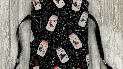 Constellations Tarot Bag/ Custom Tarot Pouch/ Keepsake Bag / Drawstring Bag / Oracle Bag / Crystal Bag / Tarot Pouch / Cosmetic Bag