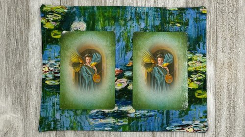 MINI Altar Cloth - Monet, Traveling Altar Cloth, Portable Altar Cloth, Small Spaces Altar, Home Office Altar
