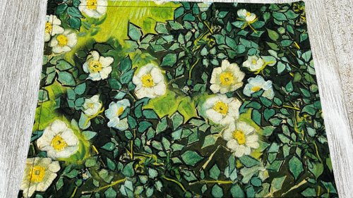 MINI Altar Cloth - Van Gogh, Traveling Altar Cloth, Portable Altar Cloth, Small Spaces Altar, Home Office Altar