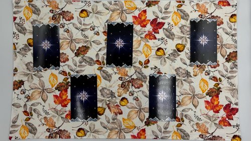 Leaves Altar Cloth, Tarot Cloth, Altar Decor, Double Sided Altar Cloth, Wall Hanging, Dice Mat, Centerpiece