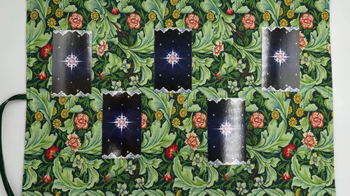 Reversible Silk Lined Tarot Wrap/ William Morris Tarot Wrap / Tarot Supplies / Tarot Deck Storage / Tarot Cloth / Tarot Supplies / Altar