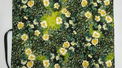 Reversible Silk Lined Tarot Wrap/ Van Gogh Tarot Wrap / Tarot Supplies / Tarot Deck Storage / Tarot Cloth / Tarot Supplies / Altar