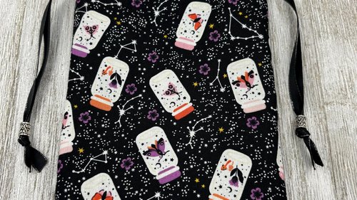 Constellations Tarot Bag/ Custom Tarot Pouch/ Keepsake Bag / Drawstring Bag / Oracle Bag / Crystal Bag / Tarot Pouch / Cosmetic Bag