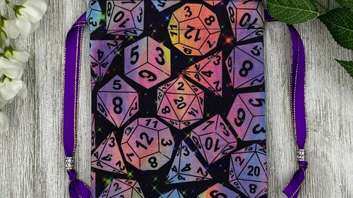 Dice Tarot Bag/ Custom Tarot Pouch/ Keepsake Bag / Drawstring Bag / Oracle Bag / Crystal Bag / Tarot Pouch / Cosmetic Bag