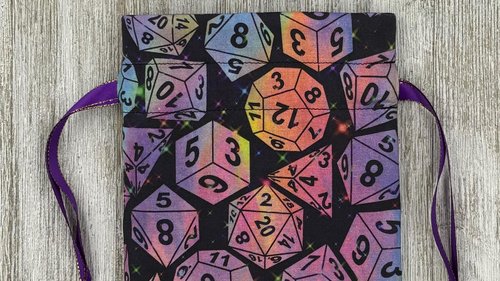 Dice Tarot Bag/ Custom Tarot Pouch/ Keepsake Bag / Drawstring Bag / Oracle Bag / Crystal Bag / Tarot Pouch / Cosmetic Bag