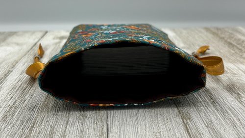 Floral Leaves Tarot Bag/ Custom Tarot bag/ Keepsake Bag / Drawstring Bag / Oracle Bag / Crystal Bag / Gift Bag / Tarot Pouch / Cosmetic Bag