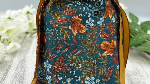Floral Leaves Tarot Bag/ Custom Tarot bag/ Keepsake Bag / Drawstring Bag / Oracle Bag / Crystal Bag / Gift Bag / Tarot Pouch / Cosmetic Bag