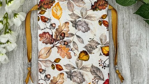 Leaves Tarot Bag/ Custom Tarot bag/ Keepsake Bag / Drawstring Bag / Oracle Bag / Crystal Bag / Gift Bag / Tarot Pouch / Cosmetic Bag