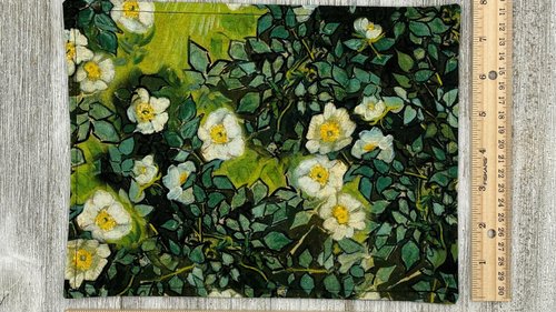 MINI Altar Cloth - Van Gogh, Traveling Altar Cloth, Portable Altar Cloth, Small Spaces Altar, Home Office Altar