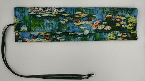 Reversible Satin Lined Tarot Wrap/ Monet Tarot Wrap / Tarot Supplies / Tarot Deck Storage / Tarot Cloth / Tarot Supplies / Altar