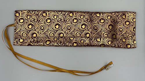 Reversible Silk Lined Tarot Wrap/ Leaves Tarot Wrap / Tarot Supplies / Tarot Deck Storage / Tarot Cloth / Tarot Supplies / Altar