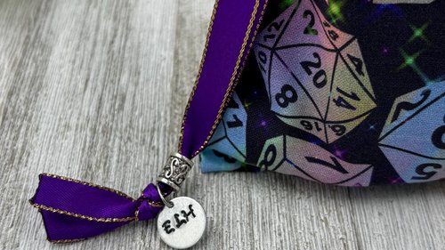 Dice Tarot Bag/ Custom Tarot Pouch/ Keepsake Bag / Drawstring Bag / Oracle Bag / Crystal Bag / Tarot Pouch / Cosmetic Bag