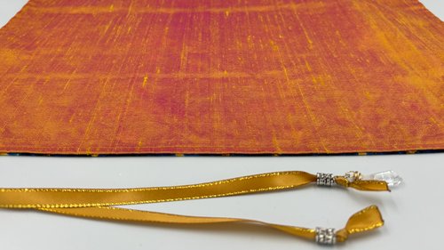 Reversible Silk Lined Tarot Wrap/ Moon Scene Tarot Wrap / Tarot Supplies / Tarot Deck Storage / Tarot Cloth / Tarot Supplies / Altar