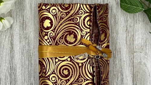 Reversible Silk Lined Tarot Wrap/ Leaves Tarot Wrap / Tarot Supplies / Tarot Deck Storage / Tarot Cloth / Tarot Supplies / Altar