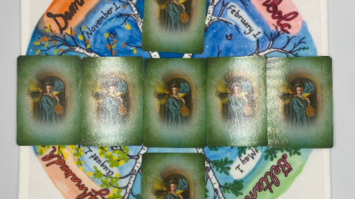 Wheel of Year Altar Cloth, Tarot Cloth, Altar Decor, Double Sided Altar Cloth, Wall Hanging, Dice Mat, Centerpiece