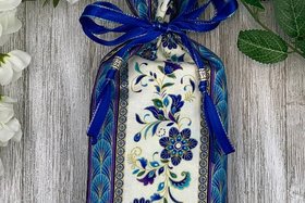 Floral Mandala Tarot Bag/ Custom Tarot Bag/ Keepsake Bag / Drawstring Bag / Oracle Bag / Crystal Bag / Gift Bag / Tarot Pouch