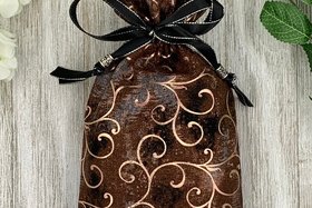 Rose Gold Scrolls Tarot Bag/ Custom Tarot Pouch/ Keepsake Bag / Drawstring Bag / Oracle Bag / Crystal Bag / Tarot Pouch / Cosmetic Bag