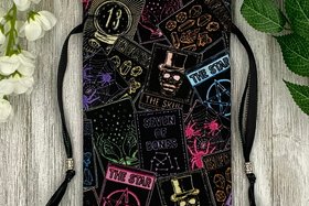 Card Design Tarot Bag/ Custom Tarot Pouch/ Keepsake Bag / Drawstring Bag / Oracle Bag / Crystal Bag / Tarot Pouch / Cosmetic Bag