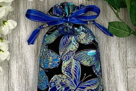 Butterfly Tarot Bag/ Custom Tarot Pouch/ Keepsake Bag / Drawstring Bag / Oracle Bag / Crystal Bag / Tarot Pouch / Cosmetic Bag