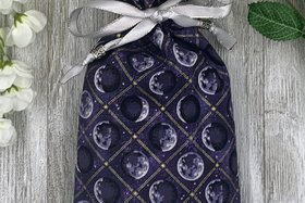Moon Phase Tarot Bag/ Custom Tarot Pouch/ Keepsake Bag / Drawstring Bag / Oracle Bag / Crystal Bag / Tarot Pouch / Cosmetic Bag