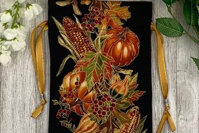Harvest Tarot Bag/ Custom Tarot Pouch/ Keepsake Bag / Drawstring Bag / Oracle Bag / Crystal Bag / Tarot Pouch / Cosmetic Bag