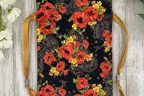 Floral Filigree Tarot Bag/ Custom Tarot Pouch/ Keepsake Bag / Drawstring Bag / Oracle Bag / Crystal Bag / Tarot Pouch / Cosmetic Bag