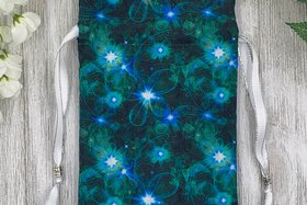 Star Flowers Tarot Bag/ Custom Tarot Pouch/ Keepsake Bag / Drawstring Bag / Oracle Bag / Crystal Bag / Tarot Pouch / Cosmetic Bag