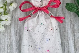 Fairy Dust Tarot Bag/ Custom Tarot Pouch/ Keepsake Bag / Drawstring Bag / Oracle Bag / Crystal Bag / Tarot Pouch / Cosmetic Bag