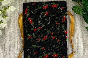 Berry Tarot Bag/ Custom Tarot Pouch/ Keepsake Bag / Drawstring Bag / Oracle Bag / Crystal Bag / Tarot Pouch / Cosmetic Bag