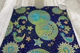 MINI Altar Cloth - Celestial, Tarot Cloth, Traveling Altar Cloth, Portable Altar Cloth, Small Spaces Altar, Home Office Altar