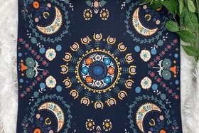 Moon Grid Altar Cloth, Tarot Cloth, Altar Decor, Double Sided Altar Cloth, Wall Hanging, Dice Mat, Centerpiece