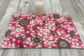 MINI Altar Cloth -Butterfly Mandala Traveling Altar Cloth, Portable Altar Cloth, Small Spaces Altar, Home Office Altar