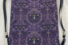 Moth Grid Tarot Bag/ Custom Tarot Pouch/ Keepsake Bag / Drawstring Bag / Oracle Bag / Crystal Bag / Tarot Pouch / Cosmetic Bag