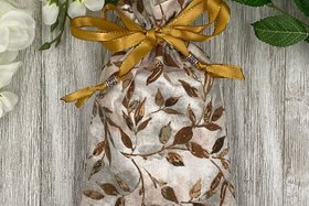 Leaves Tarot Bag/ Custom Tarot Bag / Keepsake Bag / Drawstring Bag / Oracle Bag / Jewelry Bag / Crystal Bag / Gift Bag / Tarot Pouch