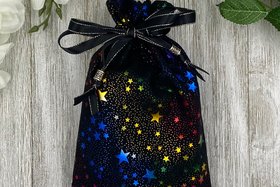 Stars Tarot Bag/ Custom Tarot Bag/ Keepsake Bag / Drawstring Bag / Oracle Bag / Jewelry Bag / Crystal Bag / Gift Bag / Tarot Pouch