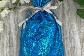 Holographic Tarot Bag/ Custom Tarot Pouch/ Keepsake Bag / Drawstring Bag / Oracle Bag / Crystal Bag / Tarot Pouch