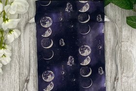 Celestial Moon Tarot Bag/ Custom Tarot Pouch/ Keepsake Bag / Drawstring Bag / Oracle Bag / Crystal Bag / Tarot Pouch / Cosmetic Bag