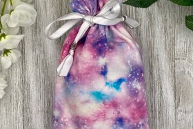 Galaxy Tarot Bag/ Custom Tarot Pouch/ Keepsake Bag / Drawstring Bag / Oracle Bag / Crystal Bag / Tarot Pouch / Cosmetic Bag