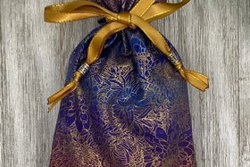 Ombre Floral Tarot Bag/ Custom Tarot Bag/ Keepsake Bag / Drawstring Bag / Oracle Bag / Jewelry Bag / Crystal Bag / Gift Bag / Tarot Pouch