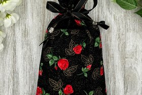 Rose Tarot Bag/ Custom Tarot Pouch/ Keepsake Bag / Drawstring Bag / Oracle Bag / Crystal Bag / Tarot Pouch / Cosmetic Bag