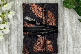 Reversible Silk Lined Tarot Wrap/ Moth Tarot Wrap / Tarot Supplies / Tarot Deck Storage / Tarot Cloth / Tarot Supplies / Altar