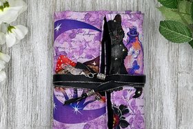 Reversible Cotton Lined Tarot Wrap/ Cat Tarot Wrap / Tarot Supplies / Tarot Deck Storage / Tarot Cloth / Tarot Supplies / Altar