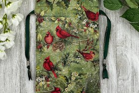 Cardinal Tarot Bag/ Custom Tarot Pouch/ Keepsake Bag / Drawstring Bag / Oracle Bag / Crystal Bag / Tarot Pouch / Cosmetic Bag